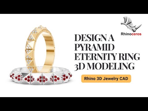 Design a Pyramid Eternity Ring: 3D Modeling Tutorial in Rhino #495