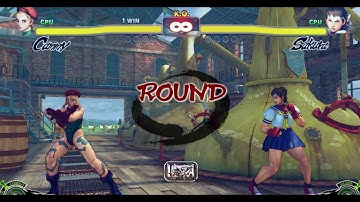 SAKURA VS CAMMY | CPU VS CPU Ultra Street Fighter IV  (Hardest AI)