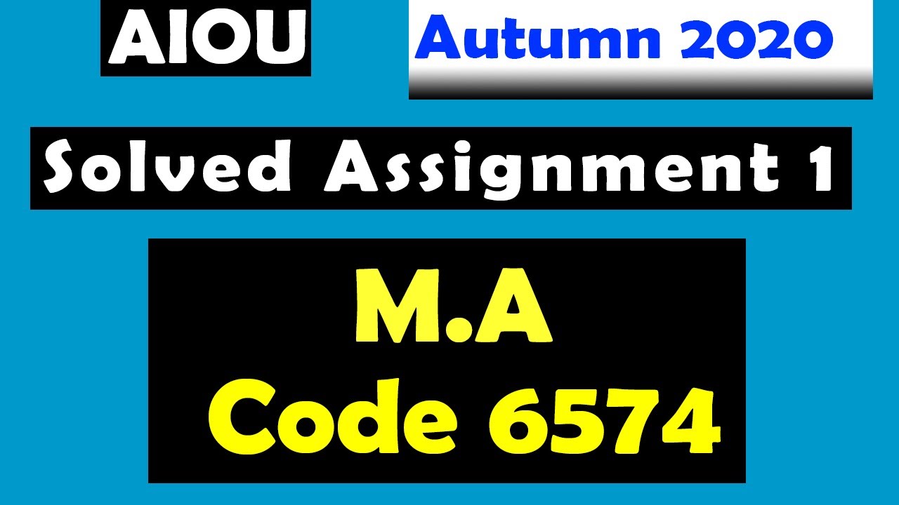 solved assignment autumn 2020