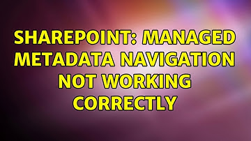 Sharepoint: managed metadata navigation not working correctly