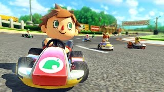 MARIO KART 8 - DLC 2: Villager de P-Wing em Crossing Cup, do Animal Crossing!