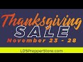 LDS Prepper Store Thanksgiving Sale: While Supplies Last!