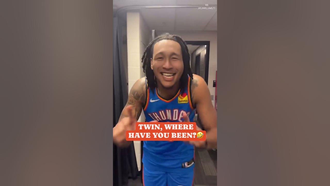 OKC Thunder's Jaylin Williams and Jalen Williams had to get in on the trend 🤣