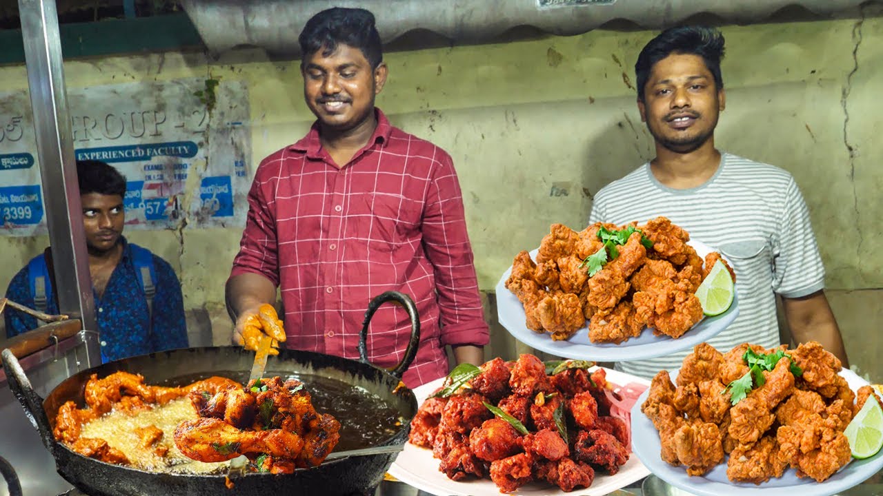 #Yummy Roadside Chicken Pakora Recipe Making In Vijayawada | Chicken Recipes | Indian Street Food | KikTV Network