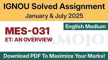 IGNOU MES 031 Solved Assignment 2025 English Medium PDF Download | MA Education (MAEDU) 2nd Year