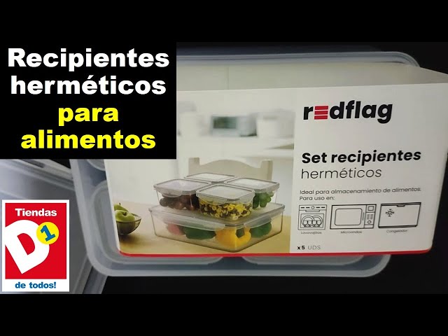 Recipientes Herméticos de plástico con tapa 😮 recomendados TIENDAS D1 