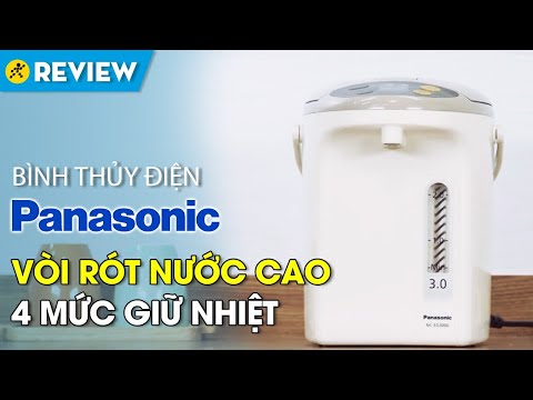 Bình thủy điện Panasonic 3 lít: vòi rót nước cao, 4 mức giữ nhiệt (NC-EG3000CSY) • Điện máy XANH