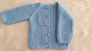  Çocuk Hırka Baştan Sona Detaylı Anlatım Fare Dişi Örgü Ceket Bebek Ceket Modeli Baby Coat