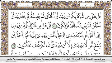 سورة يونس كاملة مكتوبة سعد الغامدي بدون اعلانات