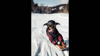 Zmorro enjoys winter #doberman  #zmorro #dobermania #winter #doglife #dog #cutedog #funnydog #absurd