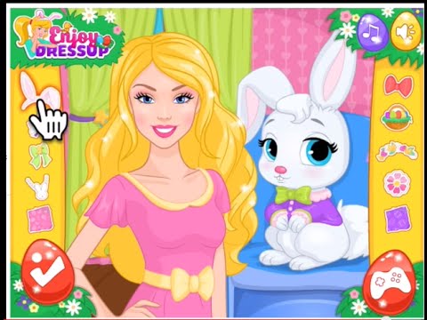 Jogo game Páscoa da Barbie boneca: O Coelhinho da Páscoa foi atropelado,  ajude a Barbie !!! 