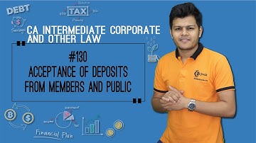 Acceptance Of Deposits From Members And Public - Acceptance of Deposits - CA Intermediate Corporate