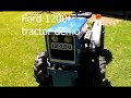 1980 Ford 1200 diesel tractor, diesel start up, demonstration of controls, estate mower hook up