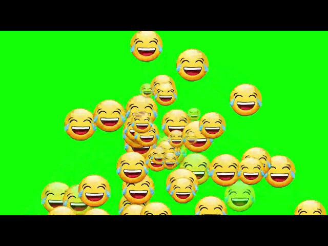 Green Screen Laughing Emoji #free class=