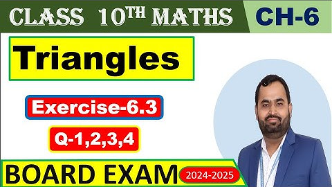 Class 10th Chapter 6 Triangles  Exercise 6.3 New Book PSEB CBSE 2023-2024 Part 1
