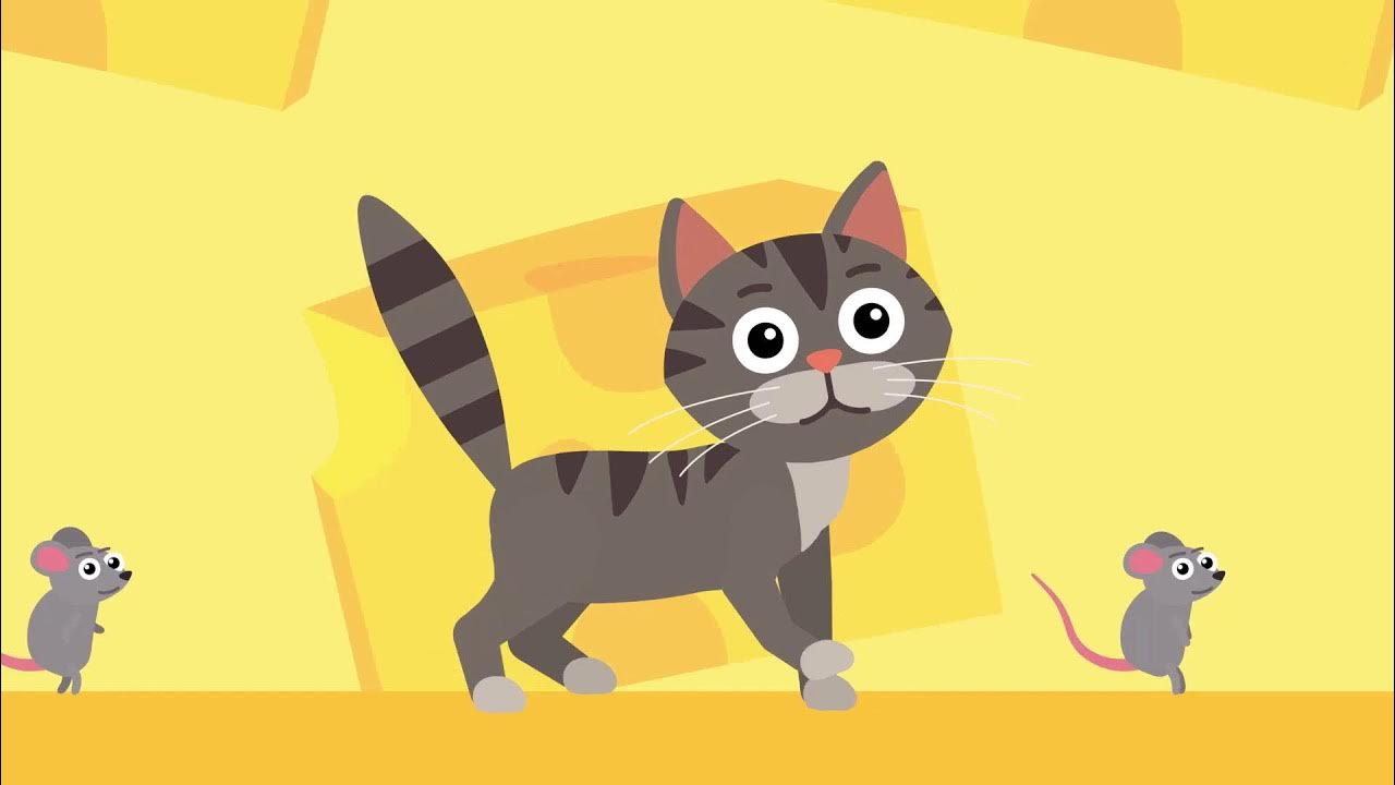 Включи видео кот песни. Полосатый котик. Полосатая кошка из мультфильма. Теремок ТВ котик.