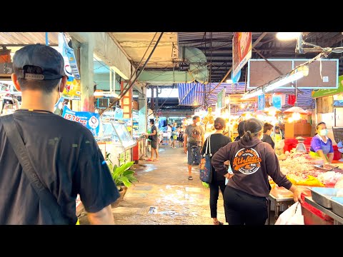Iamcharoen Market | Walking in Thailand Local Market, Samut Prakan 🇹🇭- 4K 60fps