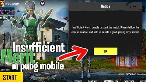 Insufficient Merit. Unable to start the match | Problem solved | #pubgmobile #issue