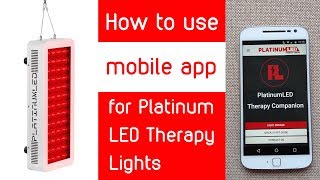 How to use mobile app for Platinum LED Therapy Lights screenshot 1