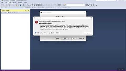 How To Fix Error 26 - Error Locating Server Instance Specified SQL Server Studio 2019 (RTM)