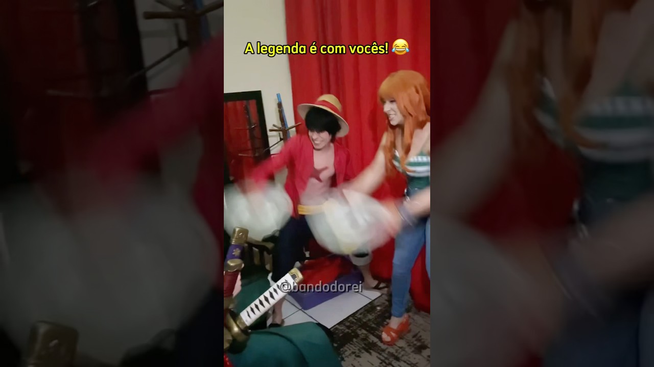 Luffy, Zoro e Nami nos bastidores • One Piece Cosplay #onepiece #onepiececosplay