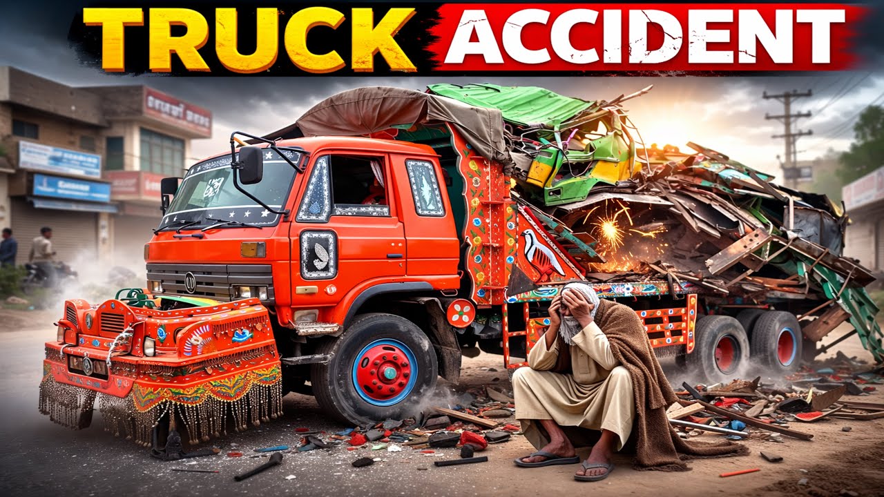 Pakistani Truck Breakdown | Full Damage Heavy Loaded Desi Truck Full Body Repair