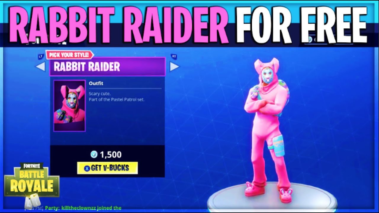 *NEW* Fortnite - HOW TO GET RABBIT RAIDER + FREE V-BUCKS FOR FREE ...