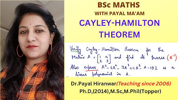 Cayley Hamilton  Theorem and Examples I 2 X 2 Matrix I #nagpuruniversity #bscmaths