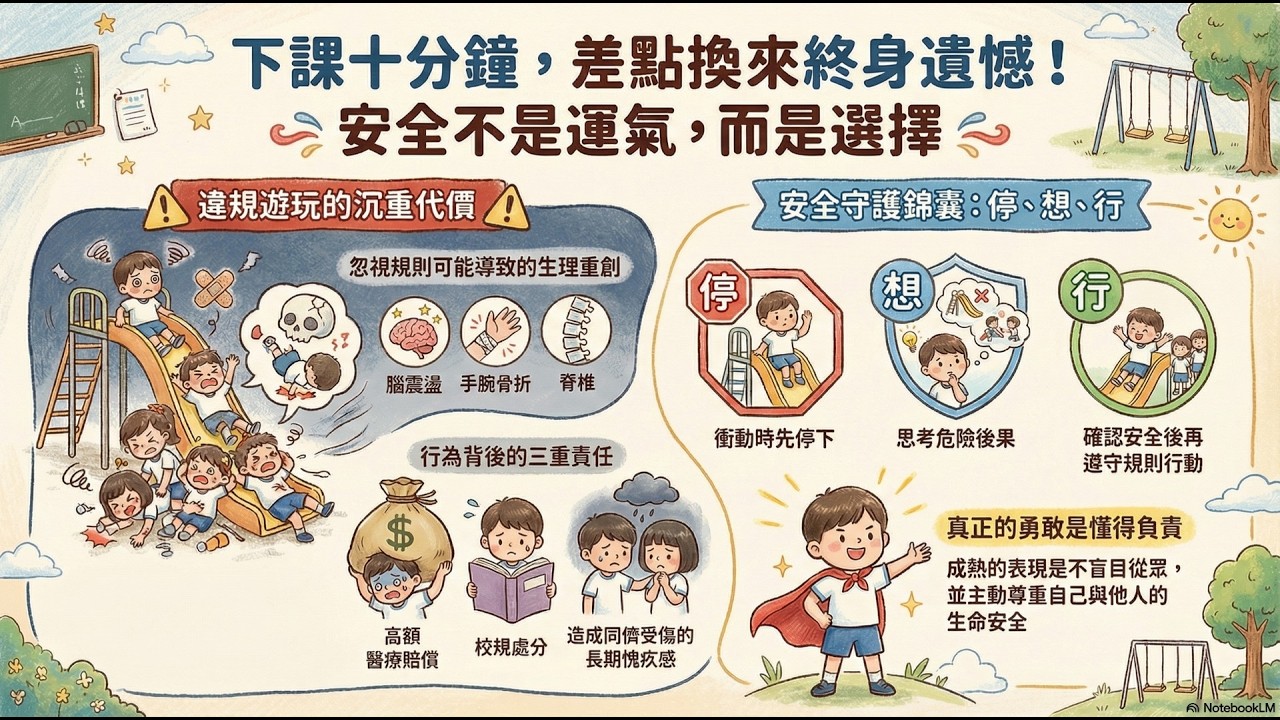 166【校園安全】下課十分鐘，差點換來終身遺憾！安全不是運氣，而是選擇(解說·)