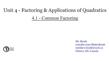 4.1 - Common Factoring