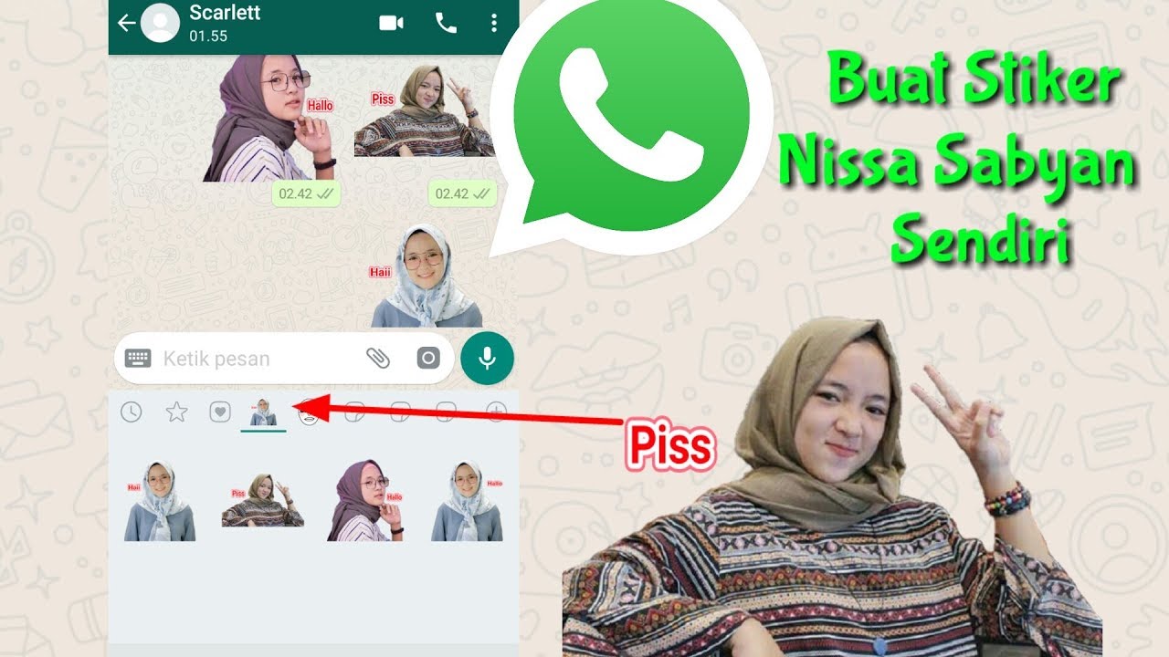 Cara Buat Stiker Whatsapp Menggunakan Foto Nissa Sabyan