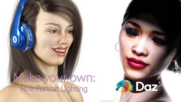Daz Studio pro Tips: Create your own Noir Portrait lighting