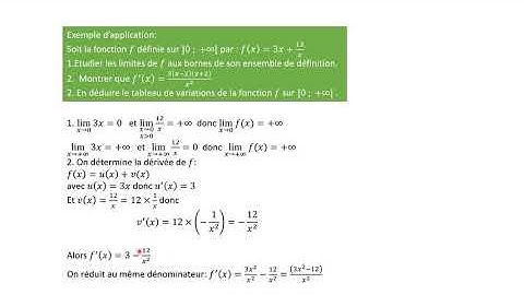 derivee de la fonction inverse
