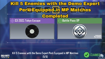 Kill 5 Enemies with the Demo Expert Perk Equipped in MP Matches Cod Mobile 2023