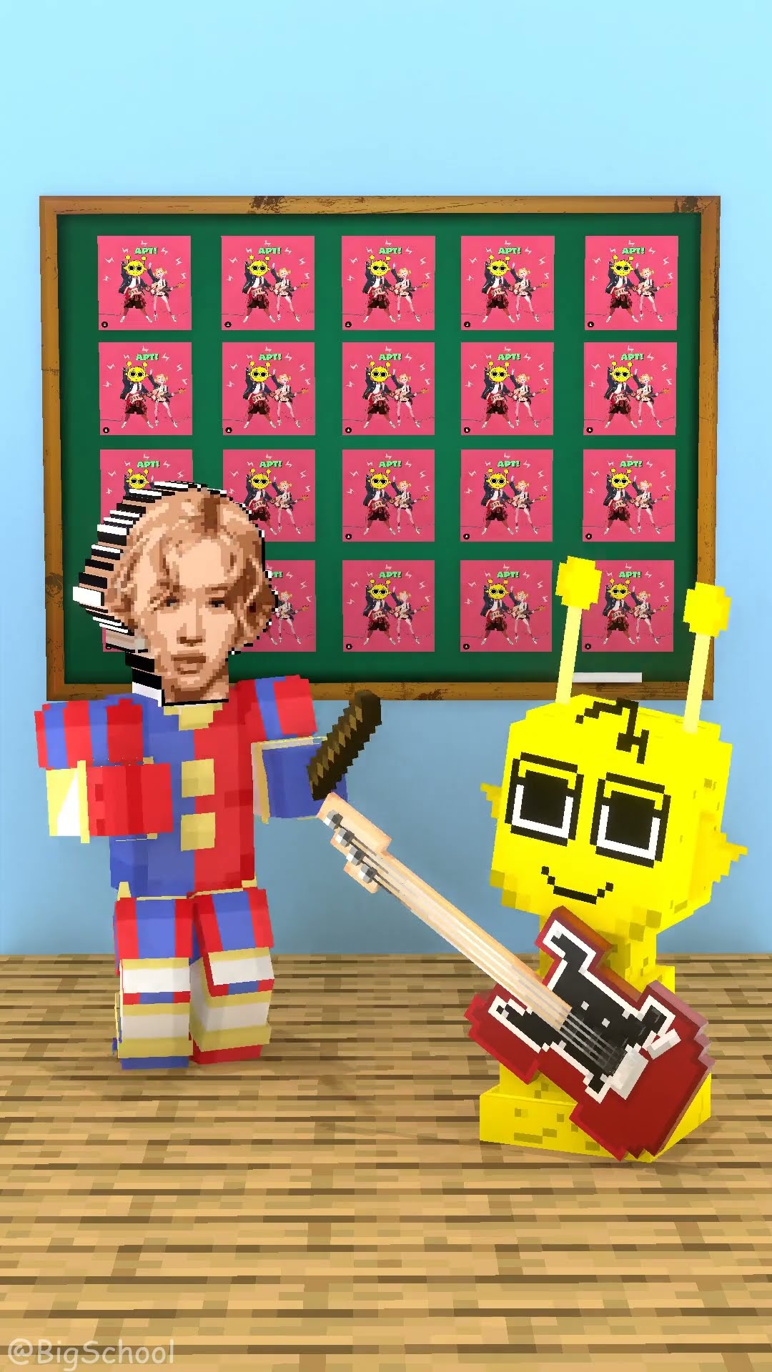 When Rose teaches Fun Bot to play guitar! ??