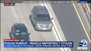 Download lagu FULL CHASE: CHP chase driver in reported stolen vehicle on 405 Freeway in Sepulveda Pass