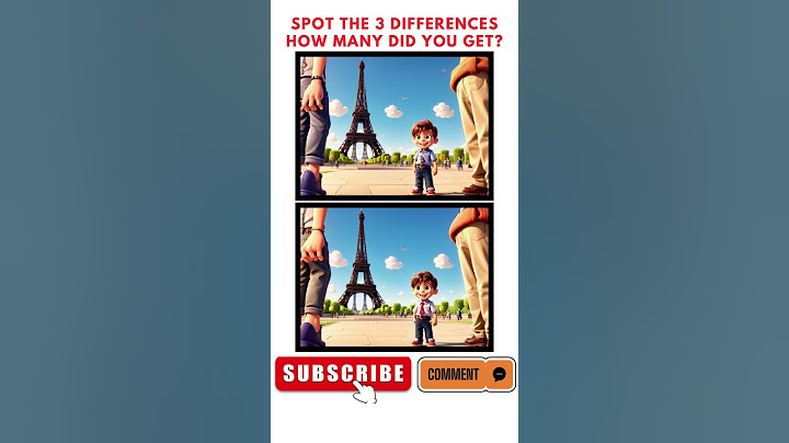 Pick the 3 differences ~ Cutie in Paris #shorts #puzzle #quiz
