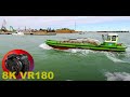 VENICE WATER BUS FERRY via Lagoon to Bacini. Alilaguna Blu Line (Airport) 8K 4K VR180 3D Travel