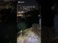 圓山保齡球館後方山坡地崩塌，巨石砸穿保齡球館。