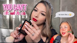 ASMR Toxic friend touches up your makeup at Christmas Party ?