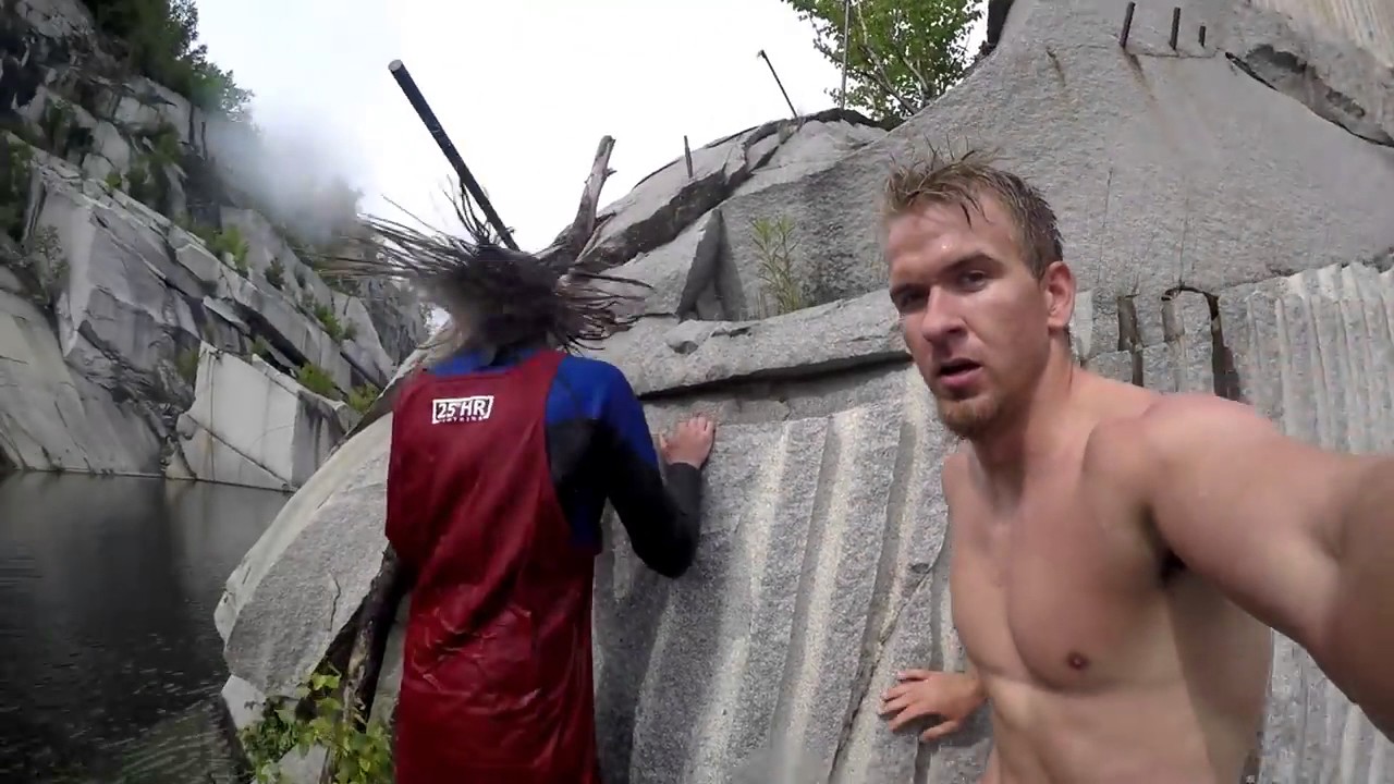 Cliff Jumping in Vermont 110 feet YouTube