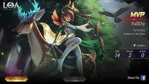 Artemis - Legend of Ace Full Gameplay Ranked Match | (iOS/Android) #LOA