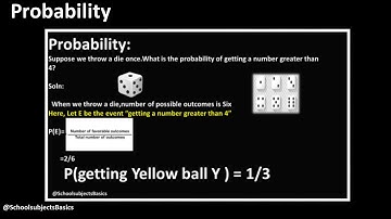 Probability:Suppose we throw a die once.What is the probability of getting a number greater than 4?