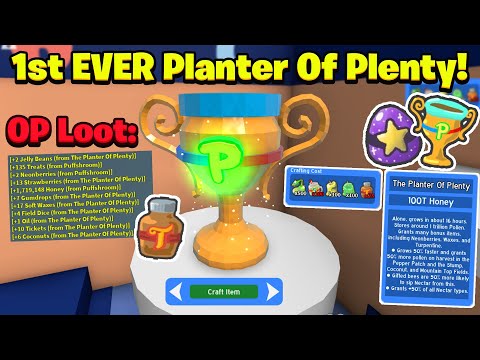 HE BOUGHT THE FIRST PLANTER OF PLENTY 👑 (THE REWARDS & STUFF 🤩) | Bee Swarm Simulator 🐝