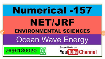 How to calculate ocean wave energy | environmental science net jrf exam| mind mapping