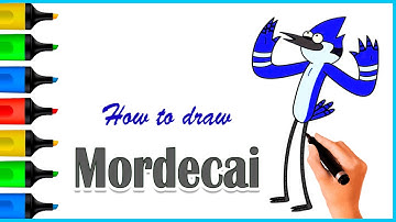 How to draw Mordecai from Regular Show in 4 minutes #howtodraw #mordecai #mordecaiandrigby