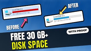 how to free up 30gb  of disk space on windows 10/11 in just 1 minute