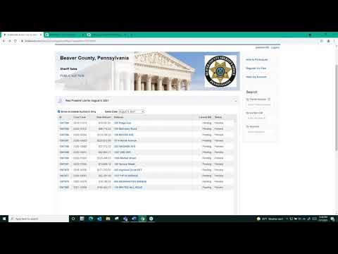 Beaver County Sheriff Sale Buyer Tutorial - YouTube