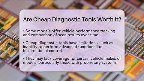 Are Cheap Diagnostic Tools Worth It? - Talking Tech Trends