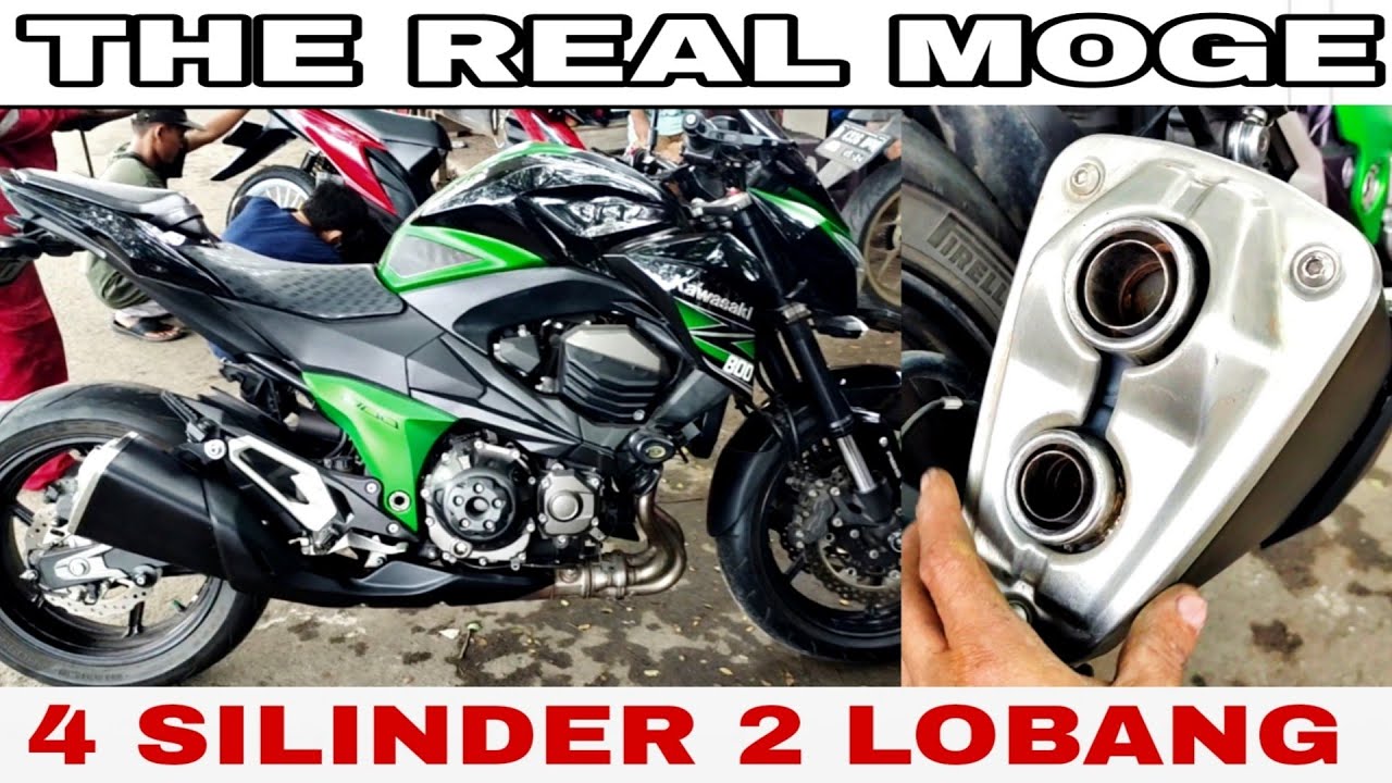 GILA BANGET !! MOGE 4 SILINDER KAWASAKI Z800 BOBOK KNALPOT STANDAR PABRIK SUARANYA GAK KALAH RACING